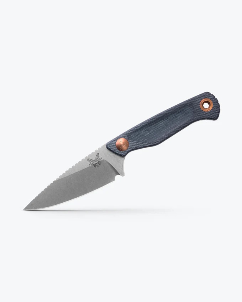 BENCHMADE KNIFE FIXED DACIAN SPEAR POINT BLUE DENIM