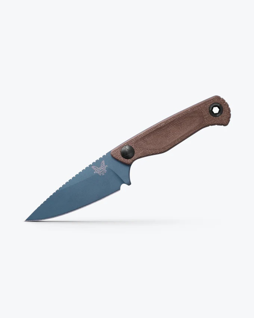 BENCHMADE KNIFE FIXED DACIAN SPEAR POINT BROWN CANVAS