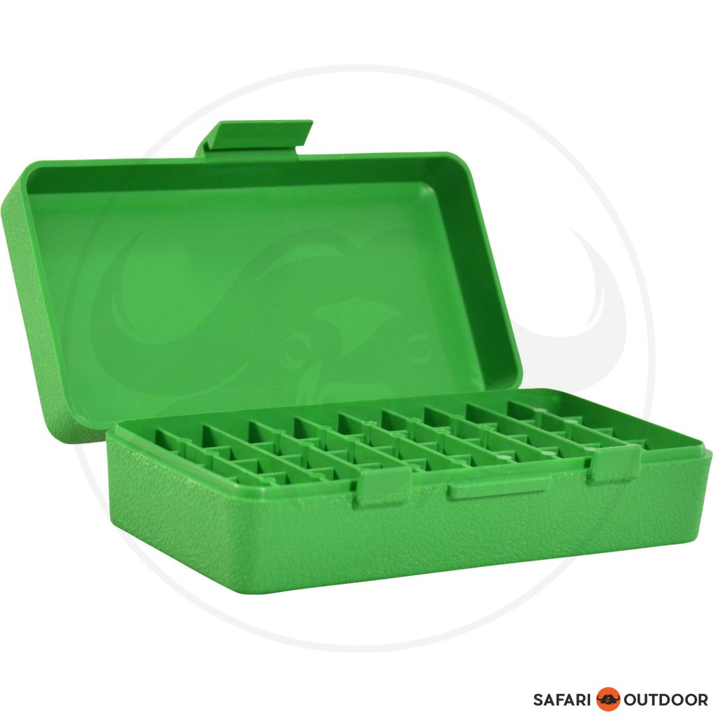 thumbnail image 2 of MTM 50-Round Flip-Top Ammo Box – Snap Case For 380/9mm – Clear Green 2 of 6